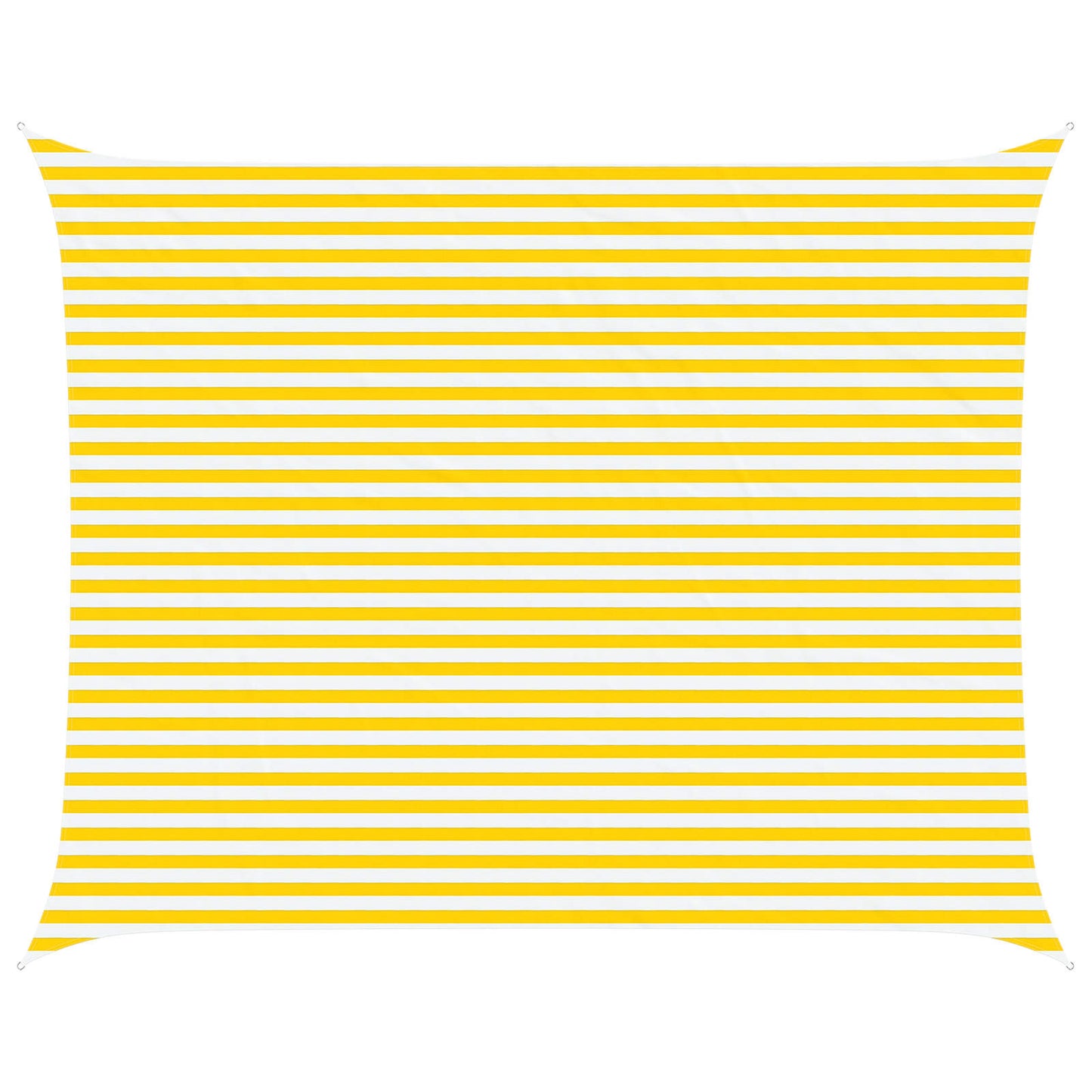 Sun Shade Sail Yellow and White 5 x 4 m 100% Polyester Oxford