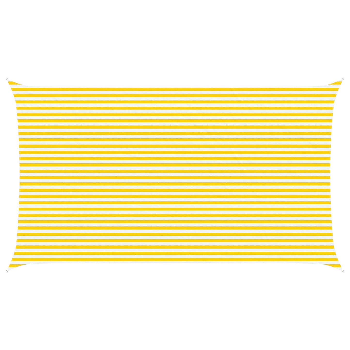 Sun Shade Sail Yellow and White 7 x 4 m 100% Polyester Oxford