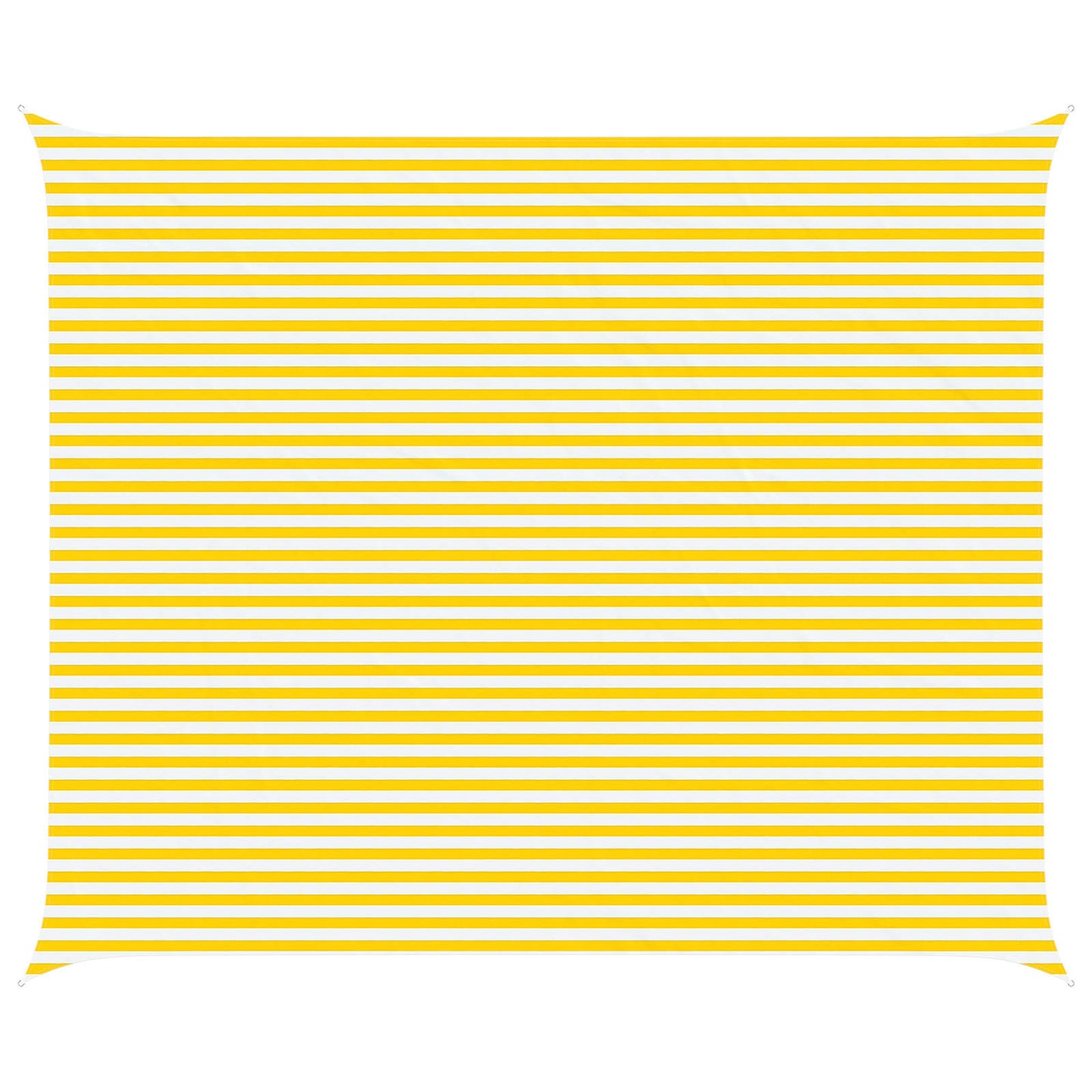 Sun Shade Sail Yellow and White 6 x 5 m 100% Polyester Oxford