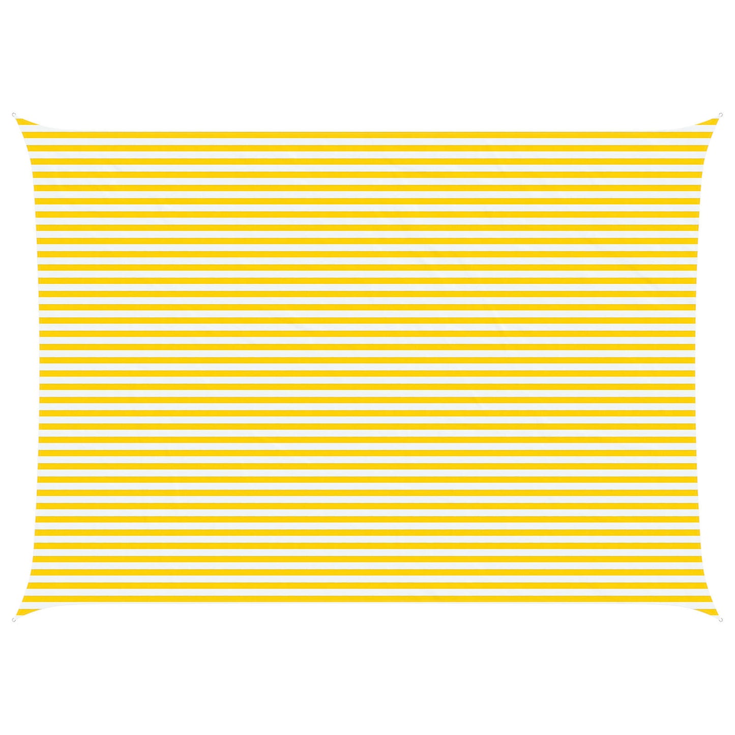 Sun Shade Sail Yellow and White 7 x 5 m 100% Polyester Oxford