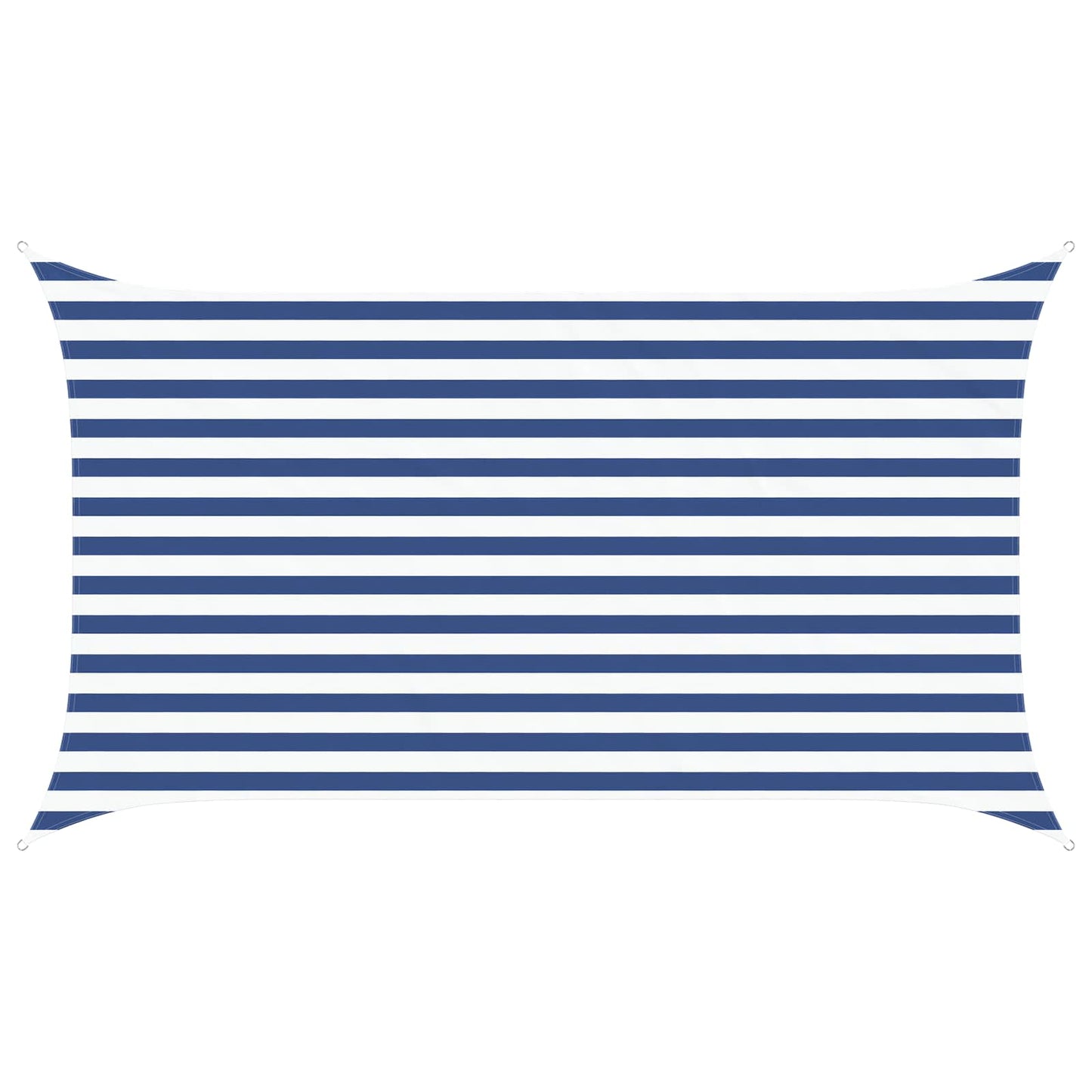 Sun Shade Sail Blue and White 3.5 x 2 m 100% Polyester Oxford