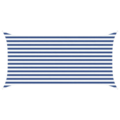 Sun Shade Sail Blue and White 4 x 2 m 100% Polyester Oxford