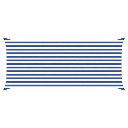 Sun Shade Sail Blue and White 4,5 x 2 m 100% Polyester Oxford