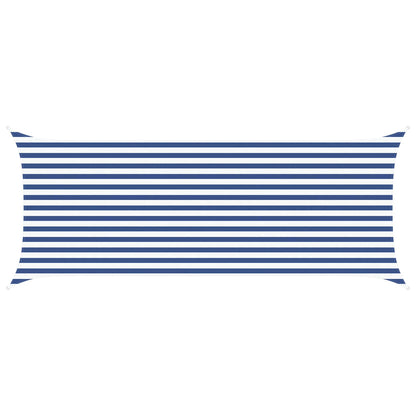 Sun Shade Sail Blue and White 5 x 2 m 100% Polyester Oxford