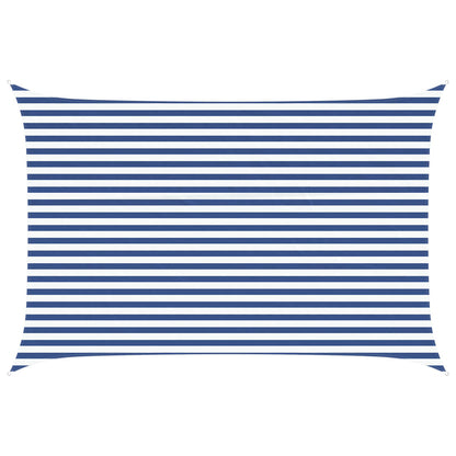 Sun Shade Sail Blue and White 4,5 x 3 m 100% Polyester Oxford