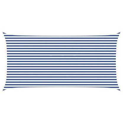 Sun Shade Sail Blue and White 6 x 3 m 100% Polyester Oxford