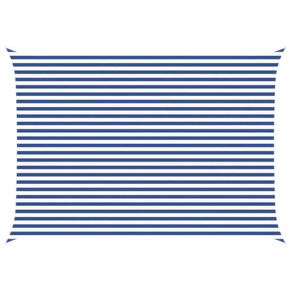 Sun Shade Sail Blue and White 5 x 3.5 m 100% Polyester Oxford