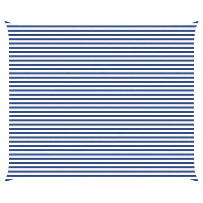Sun Shade Sail Blue and White 6 x 5 m 100% Polyester Oxford