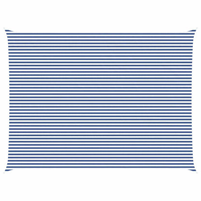 Sun Shade Sail Blue and White 8 x 6 m 100% Polyester Oxford