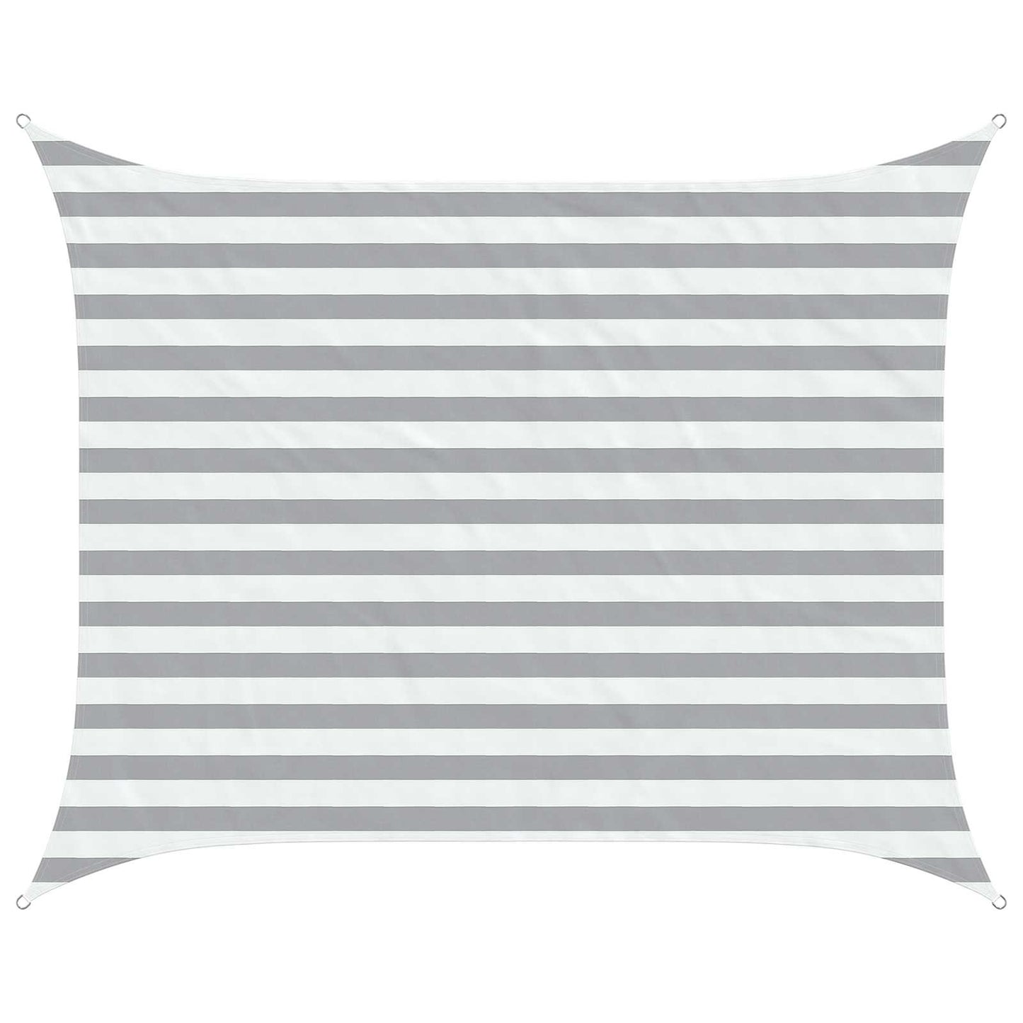 Sun Shade Sail Light Grey and White 2 x 2.5 m
