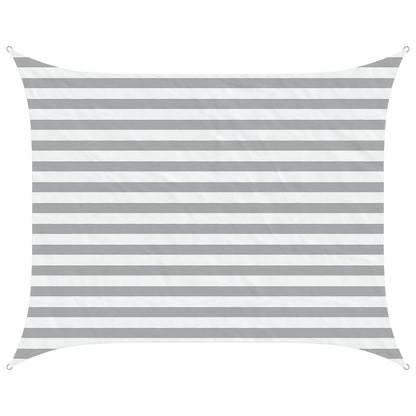 Sun Shade Sail Light Grey and White 2 x 2.5 m