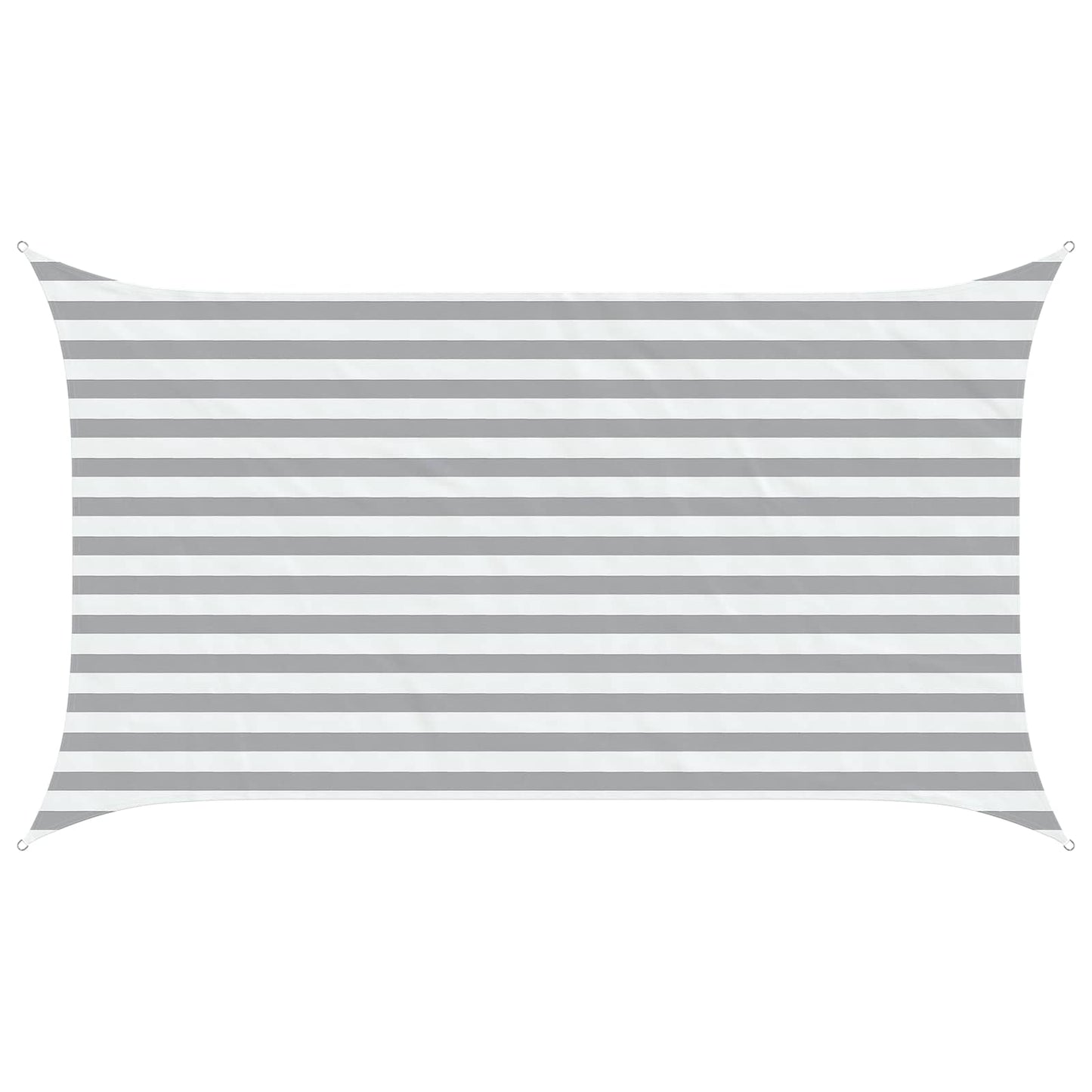 Sun Shade Sail Light Grey and White 3.5 x 2 m
