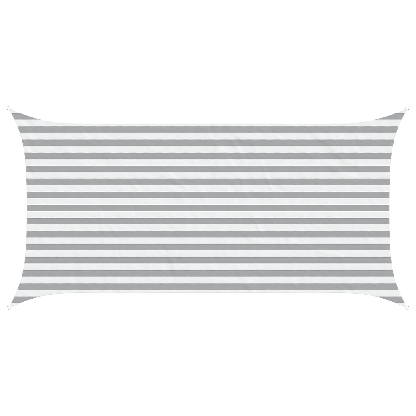 Sun Shade Sail Light Grey and White 4 x 2 m