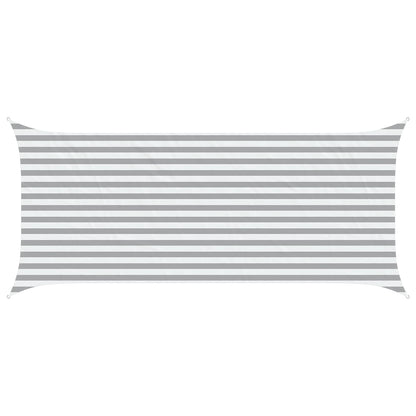 Sun Shade Sail Light Grey and White 4,5 x 2 m