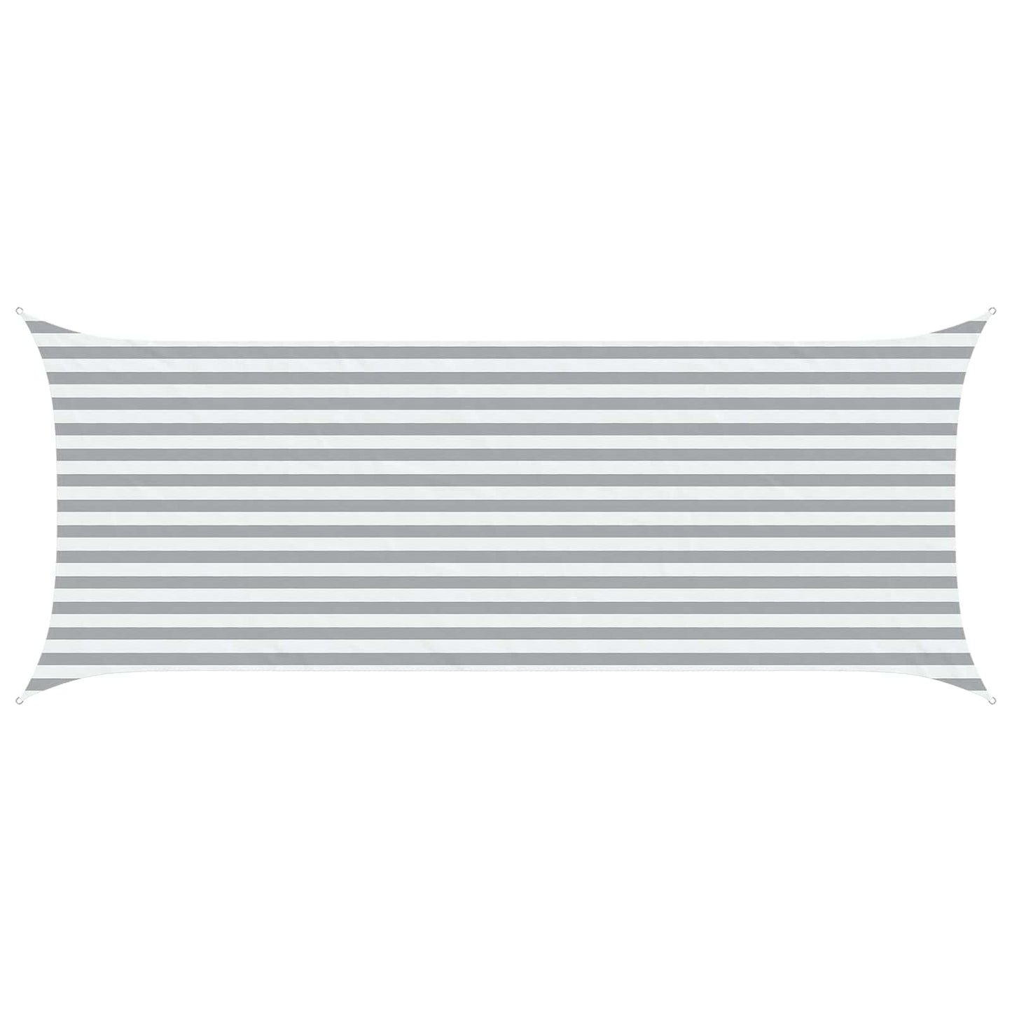 Sun Shade Sail Light Grey and White 5 x 2 m