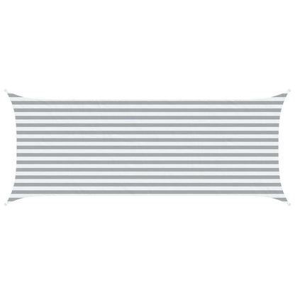 Sun Shade Sail Light Grey and White 5 x 2 m