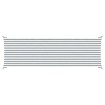 Sun Shade Sail Light Grey and White 6 x 2 m