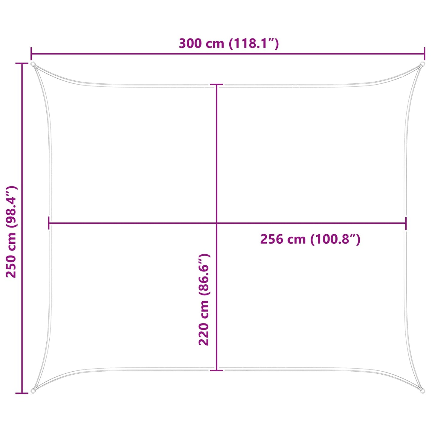 Sun Shade Sail PU coated oxford Rectangular