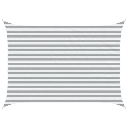 Sun Shade Sail Light Grey and White 3,5 x 2,5 m