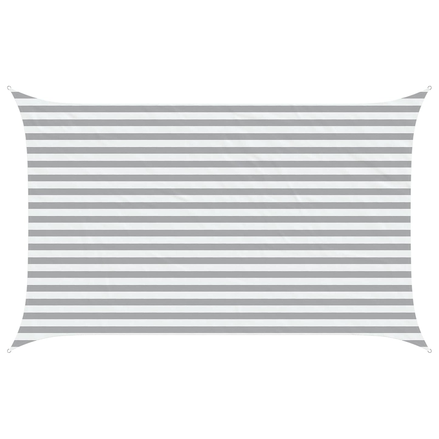 Sun Shade Sail Light Grey and White 4 x 2.5 m