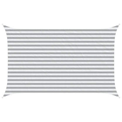 Sun Shade Sail Light Grey and White 4 x 2.5 m