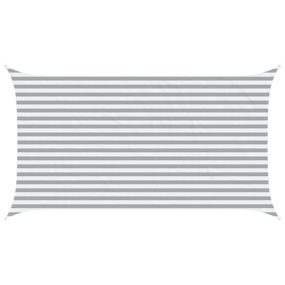 Sun Shade Sail Light Grey and White 4,5 x 2,5 m