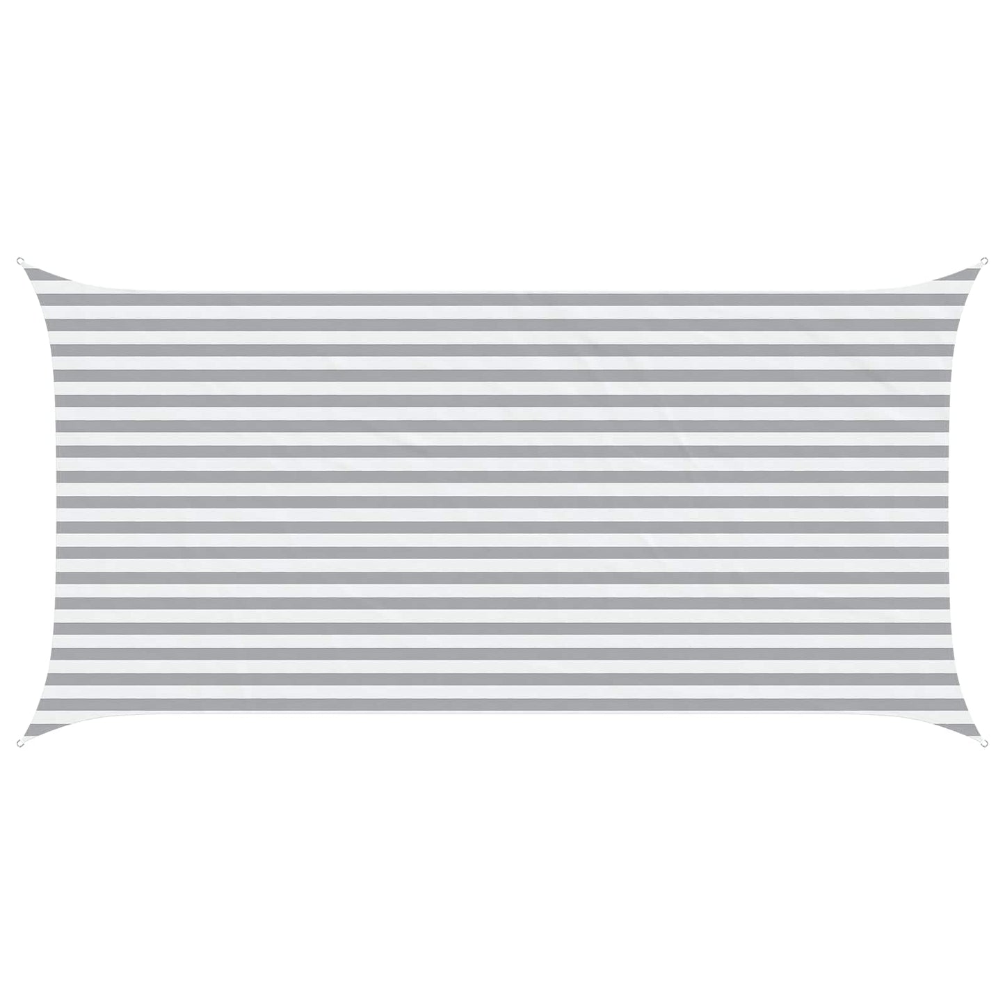 Sun Shade Sail Light Grey and White 5 x 2,5 m