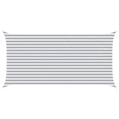 Sun Shade Sail Light Grey and White 5 x 2,5 m