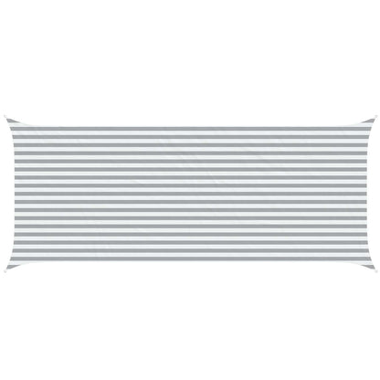 Sun Shade Sail Light Grey and White 6 x 2.5 m