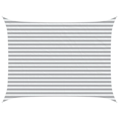 Sun Shade Sail Light Grey and White 4 x 3 m