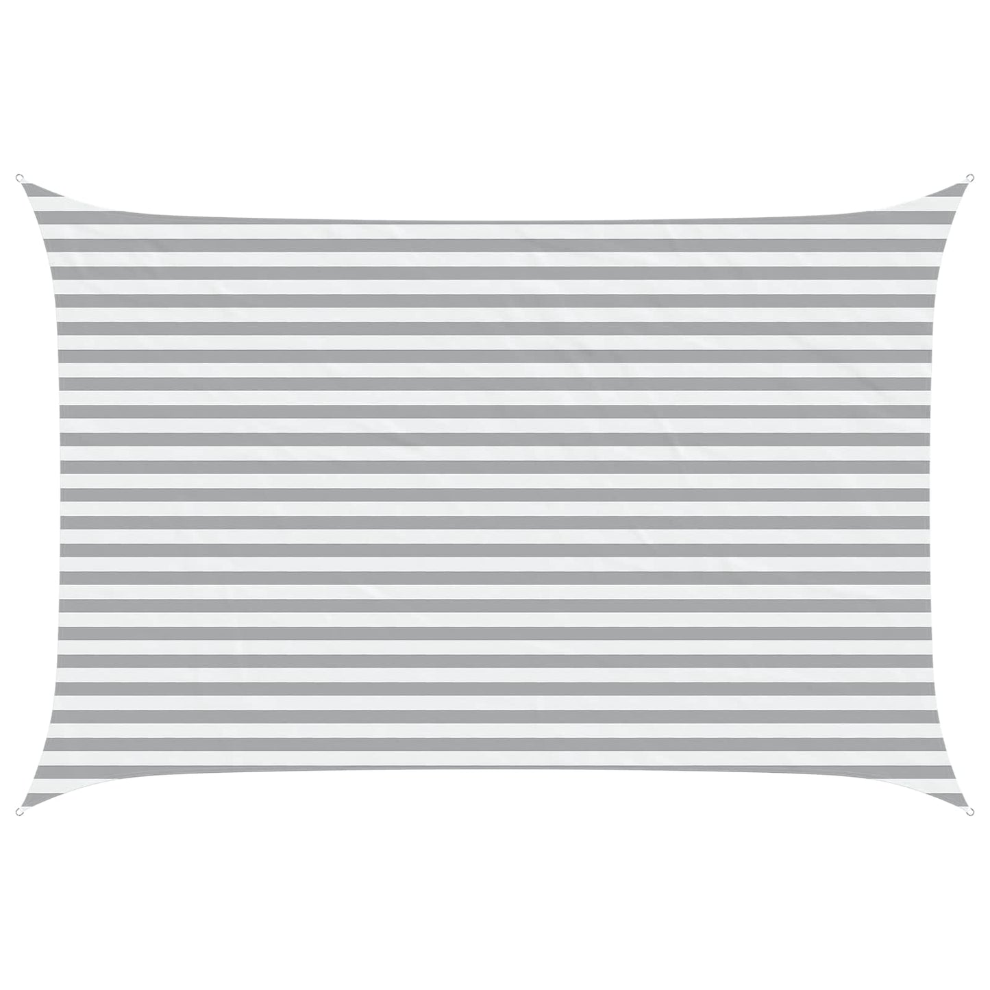 Sun Shade Sail Light Grey and White 4.5 x 3 m
