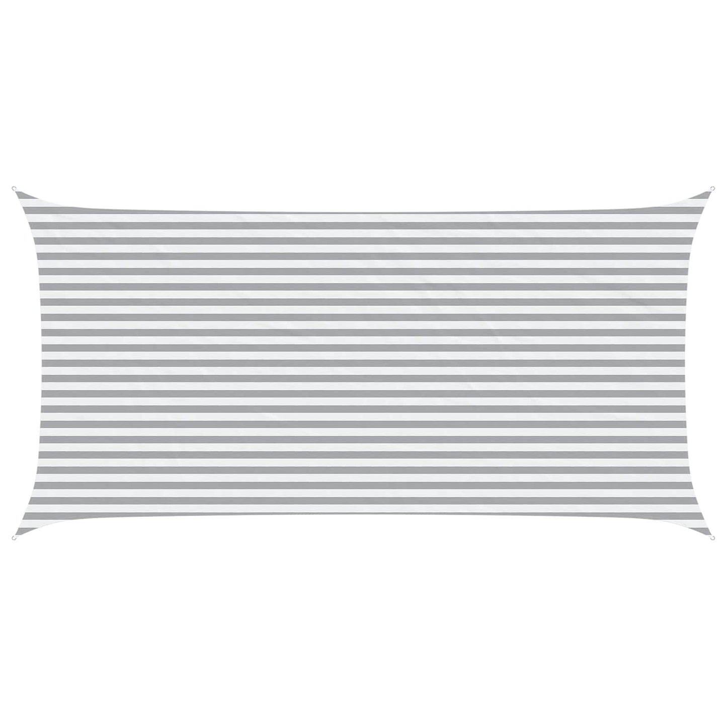 Sun Shade Sail Light Grey and White 6 x 3 m