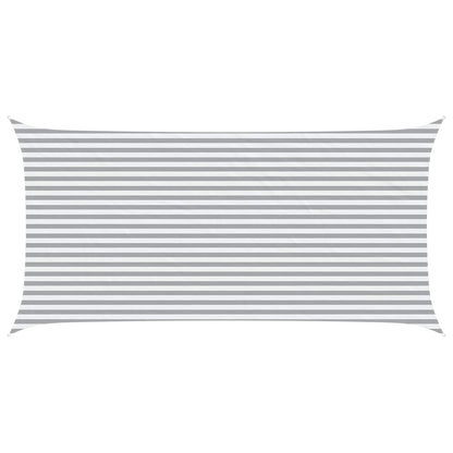 Sun Shade Sail Light Grey and White 6 x 3 m