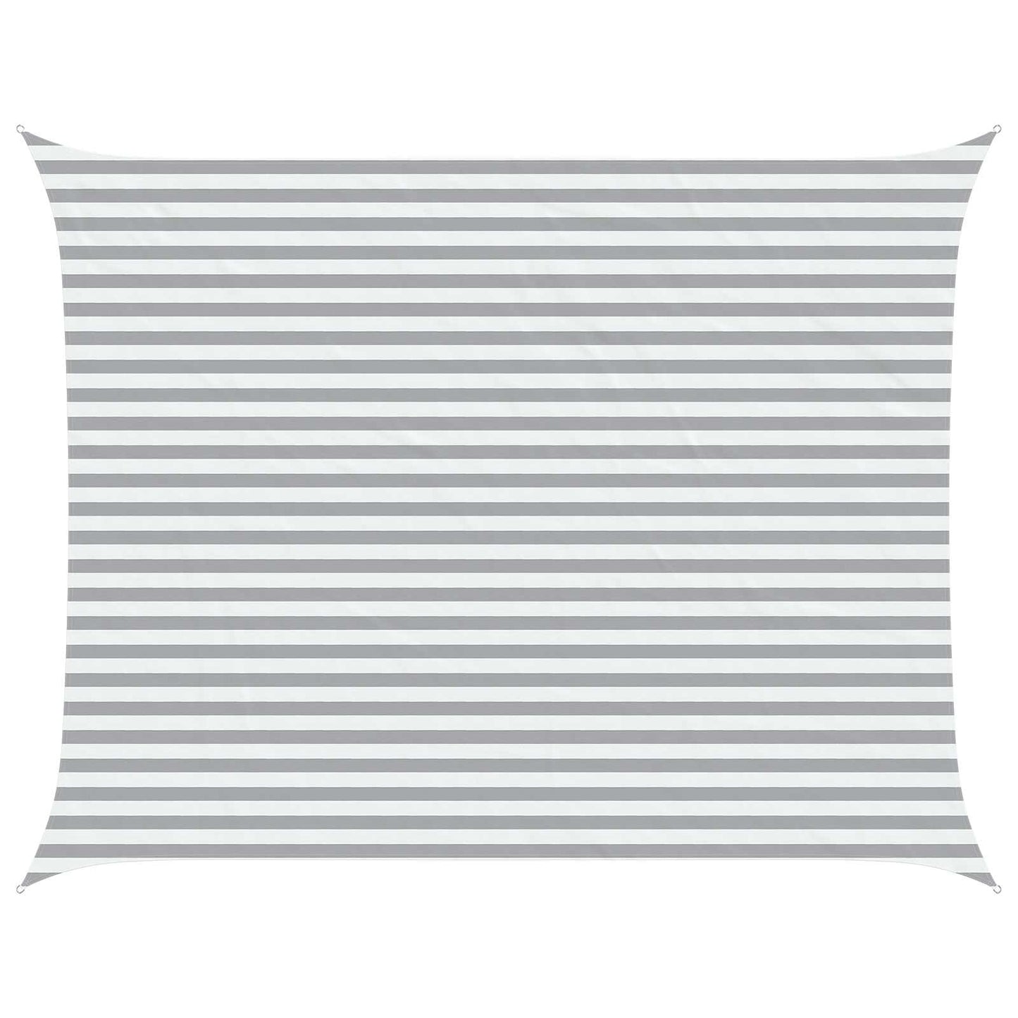 Sun Shade Sail Light Grey and White 4,5 x 3,5 m
