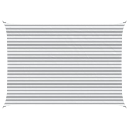 Sun Shade Sail Light Grey and White 5 x 3.5 m