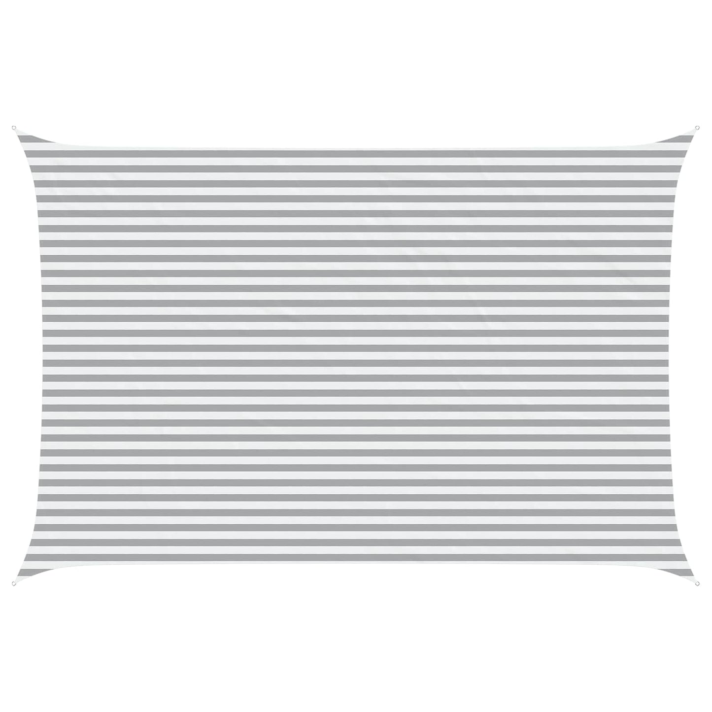 Sun Shade Sail Light Grey and White 6 x 4 m