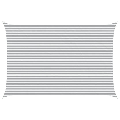 Sun Shade Sail Light Grey and White 6 x 4 m