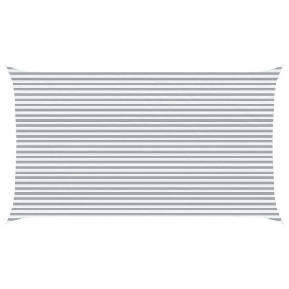 Sun Shade Sail Light Grey and White 7 x 4 m