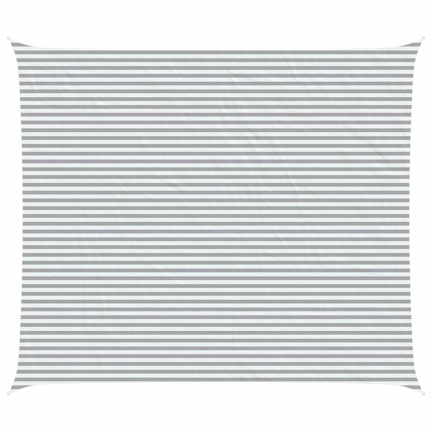 Sun Shade Sail Light Grey and White 7 x 6 m