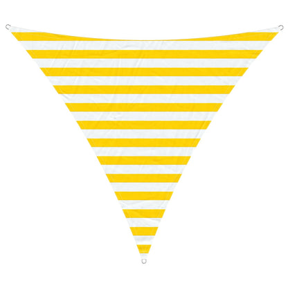 Sun Shade Sail Yellow and White 2 x 2 x 2 m