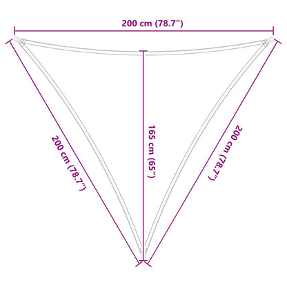 Sun Shade Sail Yellow and White 2 x 2 x 2 m