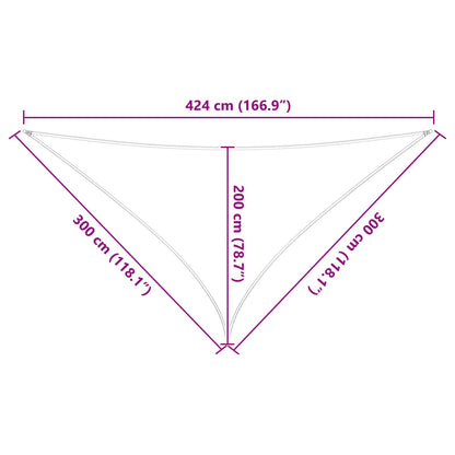 Sun Shade Sail 3 x 3 x 4.24 m 100% Polyester Oxford Triangular