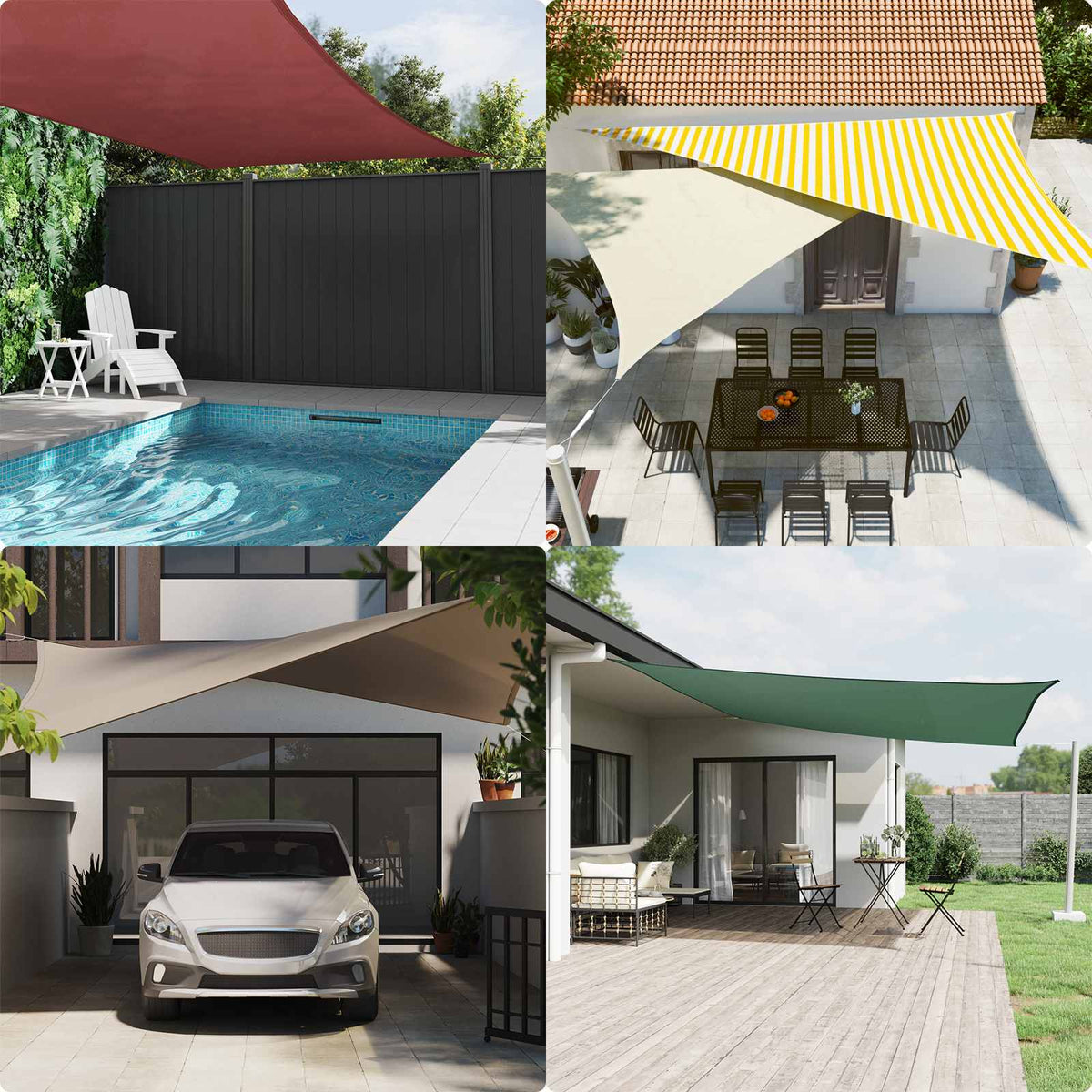 Sun Shade Sail 5 x 7 x 7 m 100% Polyester Oxford Triangular