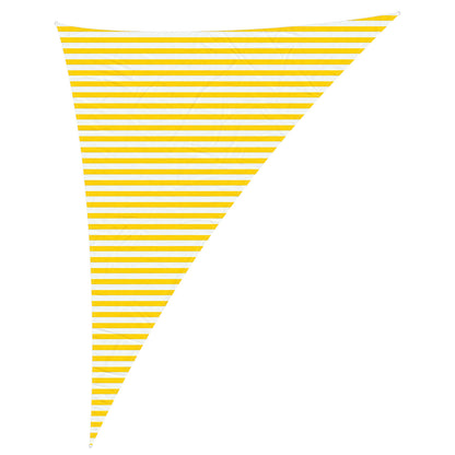 Sun Shade Sail Yellow and White 4 x 5 x 6.4 m