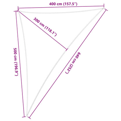 Sun Shade Sail Yellow and White 4 x 5 x 6.4 m