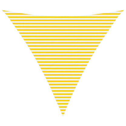 Sun Shade Sail Yellow and White 6 x 6 x 6 m