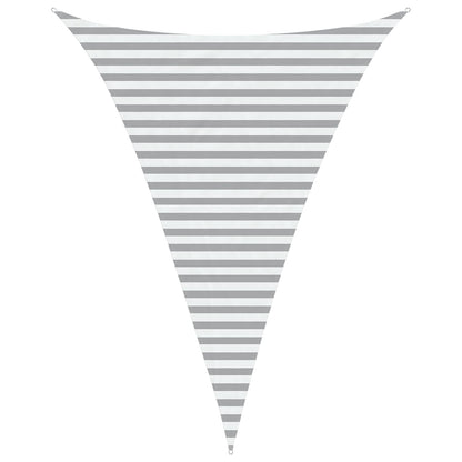Sun Shade Sail Light Grey and White 3 x 4 x 4 m