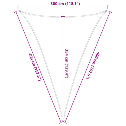 Sun Shade Sail Light Grey and White 3 x 4 x 4 m