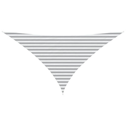 Sun Shade Sail Light Grey and White 3.5 x 3.5 x 4.9 m