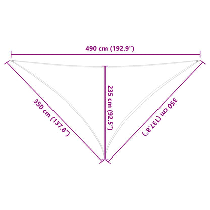 Sun Shade Sail Light Grey and White 3.5 x 3.5 x 4.9 m